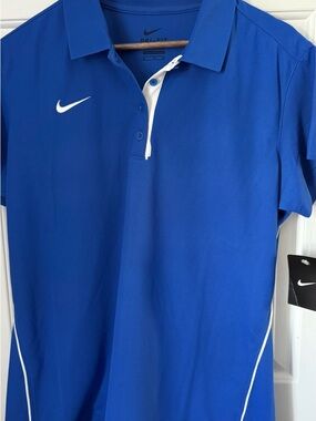 Nike women’s Blue Polo with White Accents